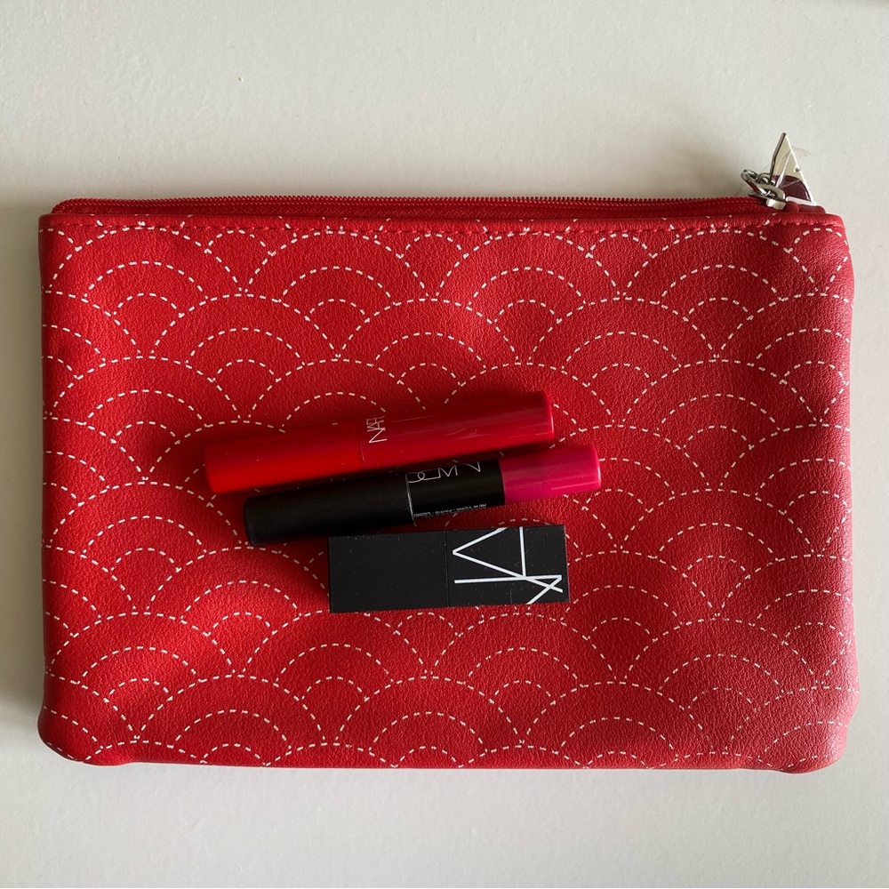 NARS makeup samples - lipsticks and climax mascara